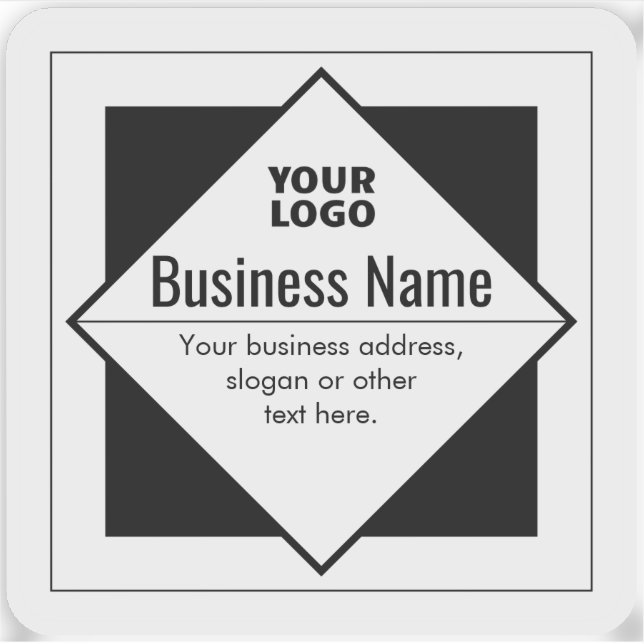 Add Your Logo Customizable Template Sticker (Front)