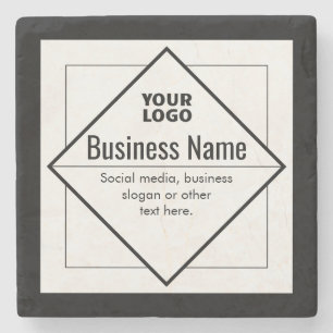 Add Your Logo Customizable Template Stone Coaster