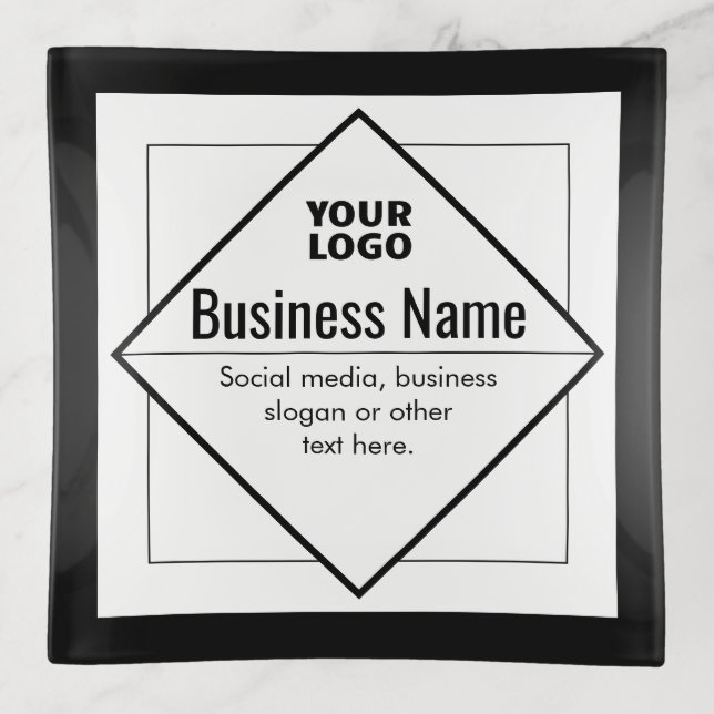 Add Your Logo Customizable Template Trinket Tray (Front)