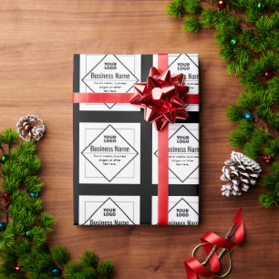 Add Your Logo Customizable Template Wrapping Paper