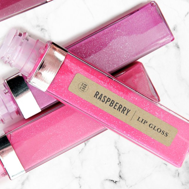 Add Your Logo Dark Gray Line Kraft Product Labels (Creator Uploaded)