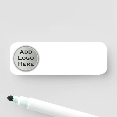 Add Your Logo  Dry Erase Name Tag