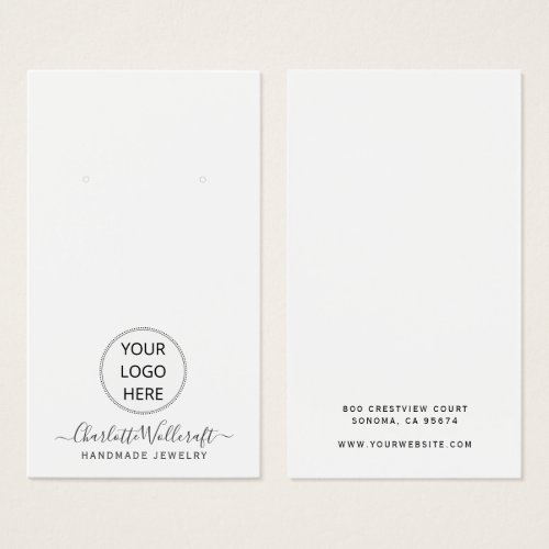 Add Your Logo Earring And Script Name Display Card
