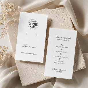 Add your logo earring display business card