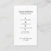 Add your logo earring display business card (Back)