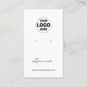 Add your logo earring display business card (Front)