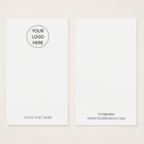 Add Your Logo Earring Display Card