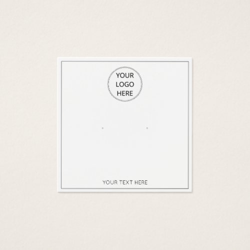 Add Your Logo Earring Display Card