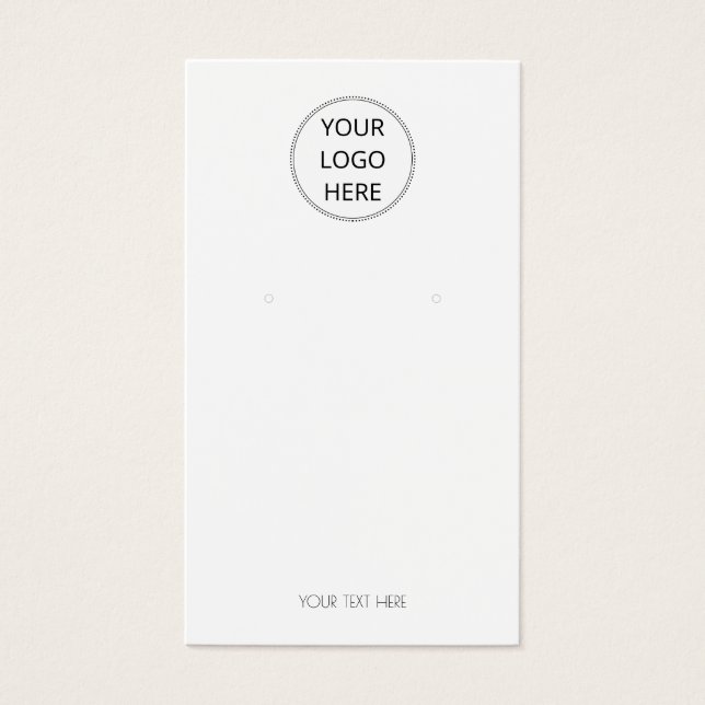 Add Your Logo Earring Display Card (Front)