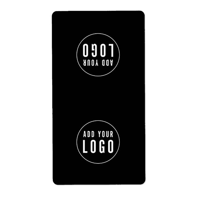 Add Your Logo Editable Color Bag Packaging Sticker (Front)