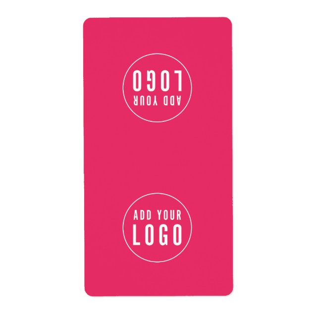 Add Your Logo Editable Color Bag Packaging Sticker (Front)