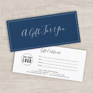 Add Your Logo Editable Color Gift Certificate