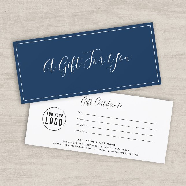 Add Your Logo Editable Color Gift Certificate (Creator Uploaded)