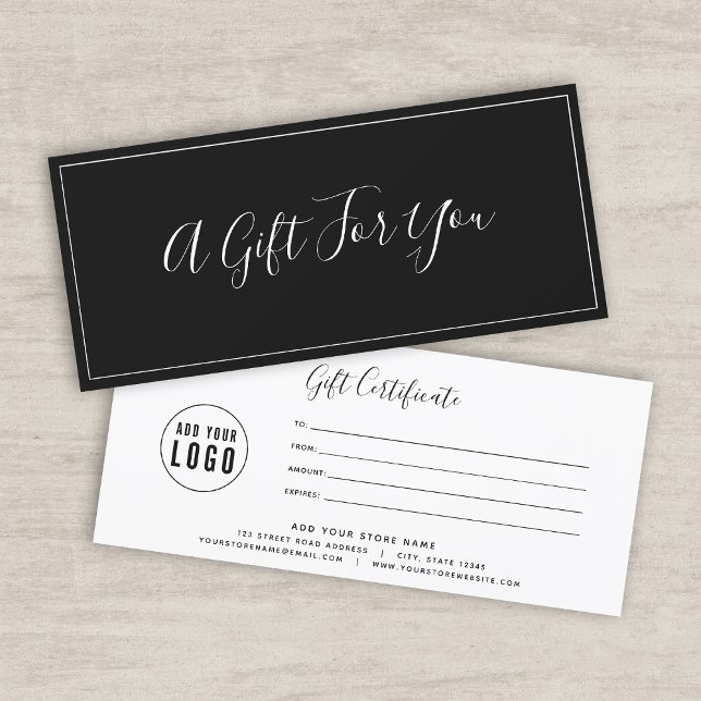 Add Your Logo Editable Color Gift Certificate (Creator Uploaded)
