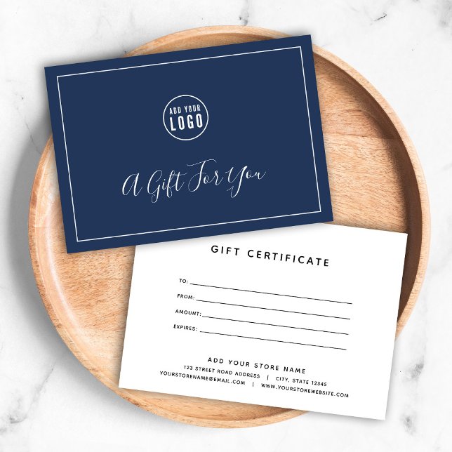 Add Your Logo Editable Color Gift Certificate (Creator Uploaded)