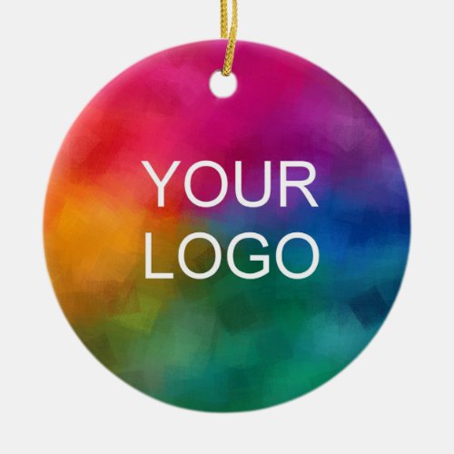 Add Your Logo Emblem Template Ceramic Ornament