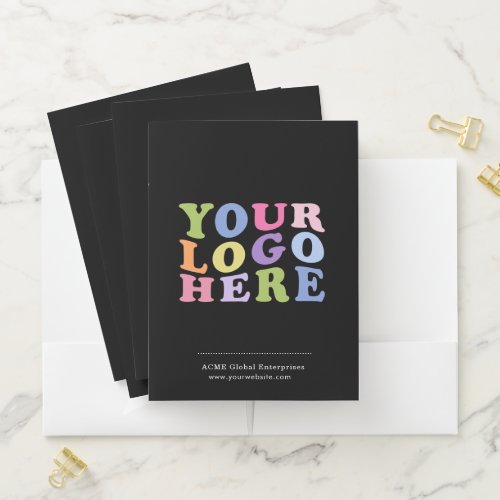 Add Your Logo Folders with Business Card Slot