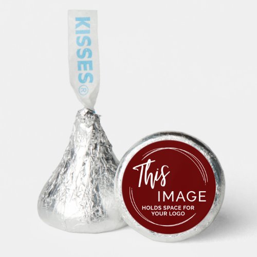 Add Your Logo for Business Promo on Burgundy Hersheys Kisses