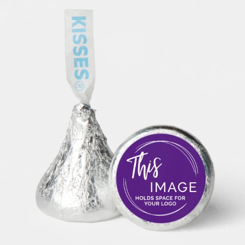 Add Your Logo for Business Promo on Purple Hersheys Kisses