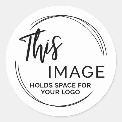 Add Your Logo for Business Promo on White Classic Round Sticker