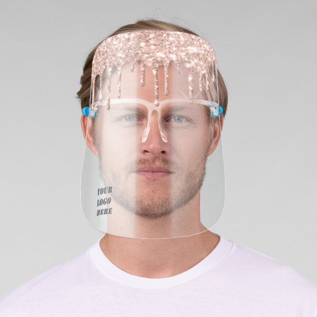 Add your logo,Glitter Drips Face Shield (Insitu)
