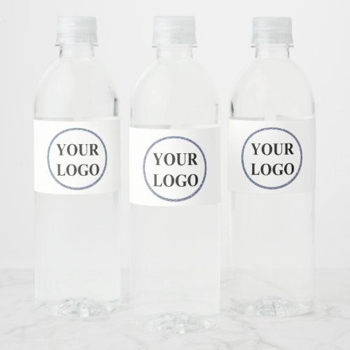 ADD YOUR LOGO HERE Business Corporate Company Water Bottle Label