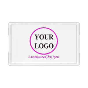 ADD YOUR LOGO HERE CUSTOM WEDDING / Bridal Shower Acrylic Tray