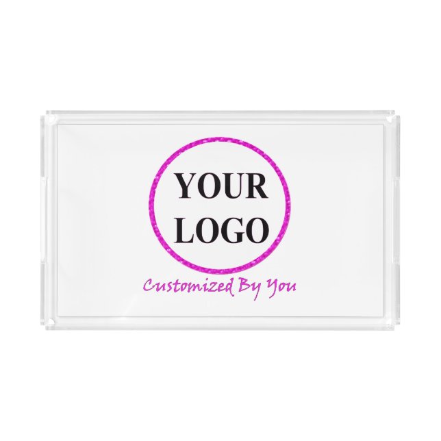 ADD YOUR LOGO HERE CUSTOM WEDDING / Bridal Shower  Acrylic Tray (Front)