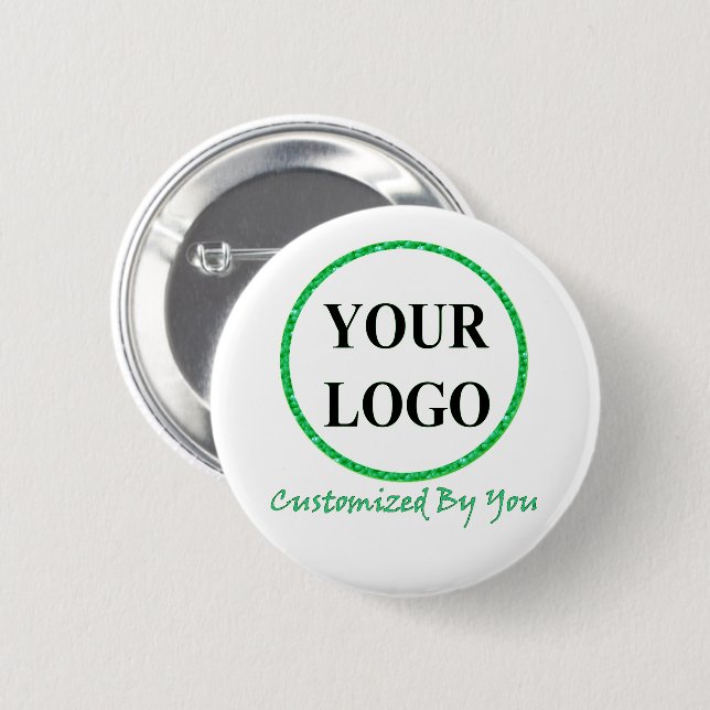 ADD YOUR LOGO HERE CUSTOM WEDDING BUTTON (Front & Back)