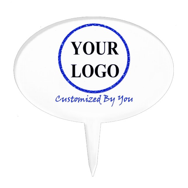 ADD YOUR LOGO HERE CUSTOM WEDDING Cake Topper (Front)