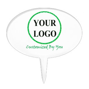 ADD YOUR LOGO HERE CUSTOM WEDDING Cake Topper