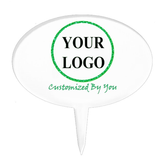 ADD YOUR LOGO HERE CUSTOM WEDDING Cake Topper (Front)