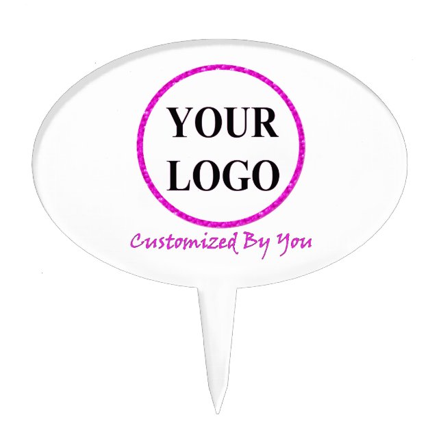 ADD YOUR LOGO HERE CUSTOM WEDDING Cake Topper (Front)
