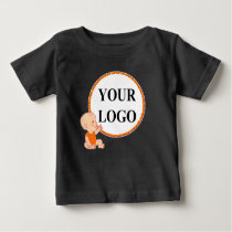 ADD YOUR LOGO HERE Cute Name and Age Party Baby T-Shirt