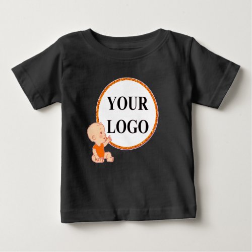 ADD YOUR LOGO HERE Cute Name and Age Party Baby T_Shirt