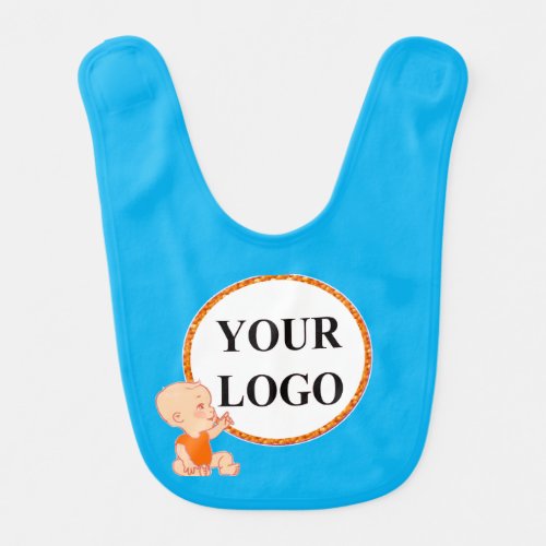 ADD YOUR LOGO HERE For Kids Baby Boy 1st Birthday Baby Bib