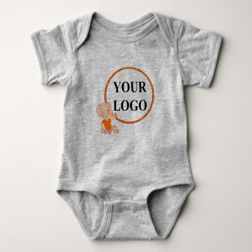 ADD YOUR LOGO HERE For Kids Baby Shower Party Baby Bodysuit