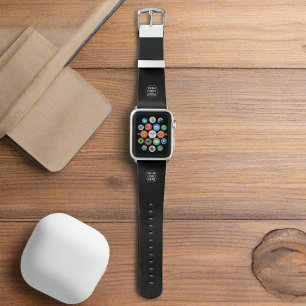 Add Your Logo Here l Professional Black & White Apple Watch Band