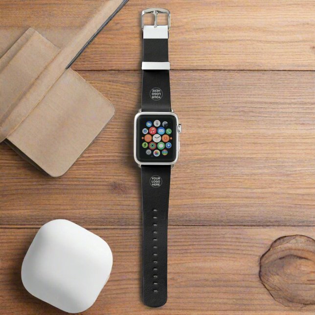 Add Your Logo Here l Professional Black & White Apple Watch Band (Creator Uploaded)