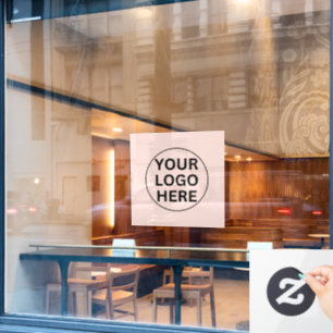 Add Your Logo Here l Professional Blush Pink Window Cling