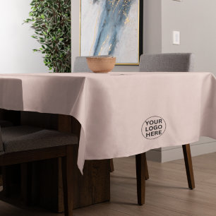 Add Your Logo Here l Promotional Blush Pink Tablecloth