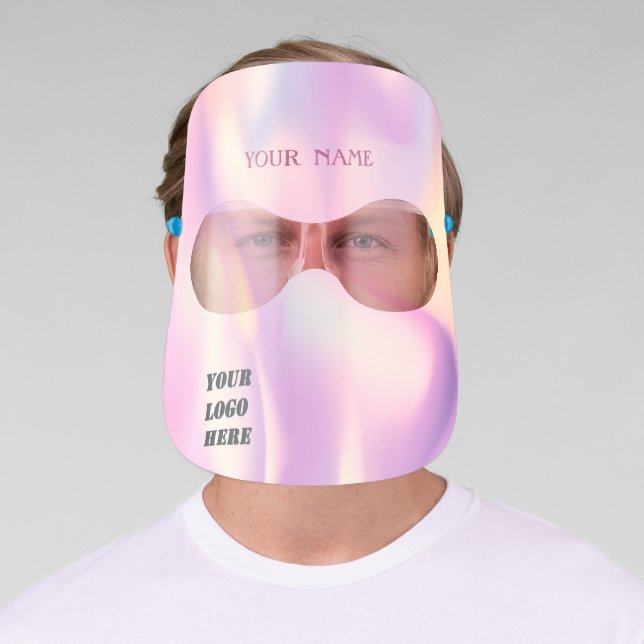 Add your logo here,Ombre,Holographic Face Shield (Insitu)