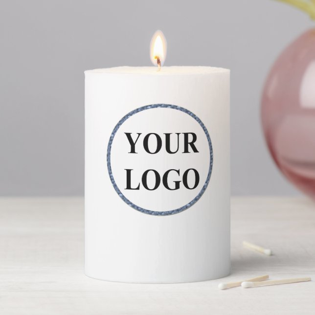 ADD YOUR LOGO HERE  PILLAR CANDLE (In Situ)