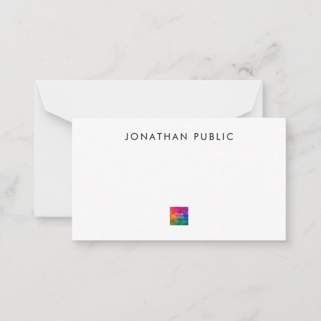 Add Your Logo Here Simple Minimalist Template (Front)