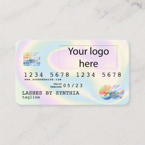 add your logo Holograph  Modern Credit Card Style