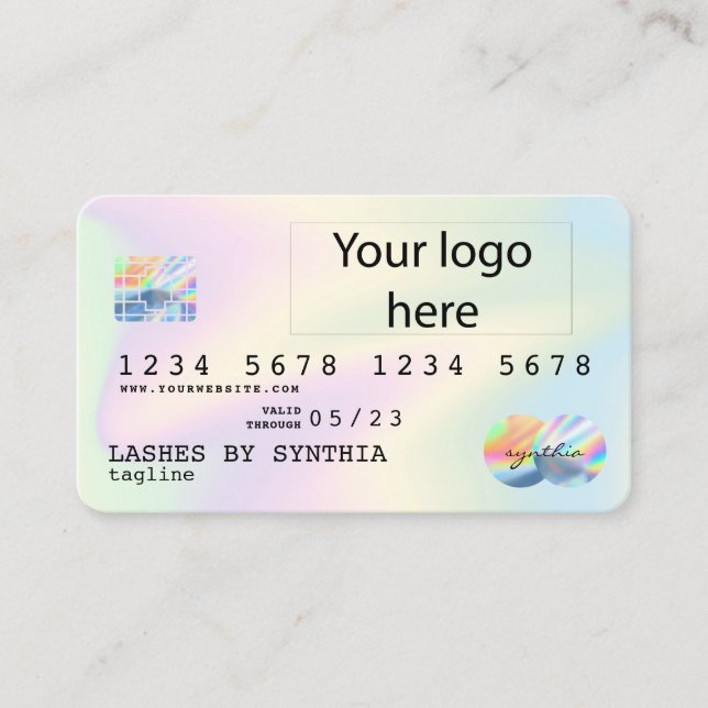 add your logo Holograph  Modern Credit Card Style (Front)