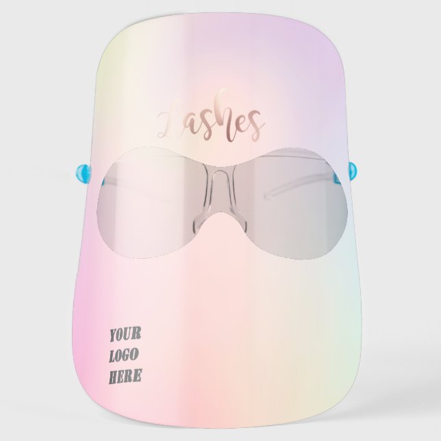 Add your logo,Holographic,Lashes Face Shield (Front)