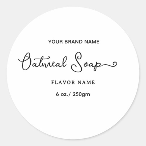 Add your logo Homemade Soap abel Classic Round Sticker