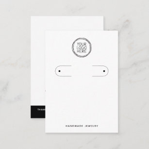 Add Your Logo Hoop Earring Display Card