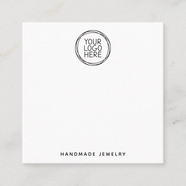 Add Your Logo Hoop Earrings Display Card (Front)